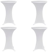 vidaXL Capa para mesa de pé elástica Ø70 cm 4 pcs branco