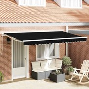vidaXL Tecido de reposição do toldo para estrutura de 4x2 m Preto