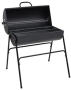 vidaXL Grelhador barril c/ 2 grelhas de cozinhar 80x95x90 cm aço preto