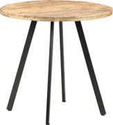 vidaXL Mesa de jantar 80 cm madeira de mangueira áspera