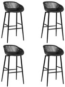 Cadeiras de bar 4 pcs preto