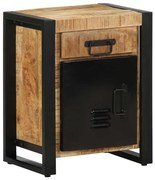 vidaXL Mesa de cabeceira 40x30x50 cm madeira maciça manga áspera