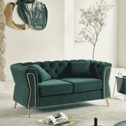 SOFÁ EMY VERDE COM ALMOFADAS 162X83X76 CM