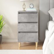 vidaXL Mesa de cabeceira 40x35x70 cm derivados madeira cinza cimento