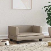 vidaXL Cama para cães 60x40x30 cm couro artificial cor cappuccino