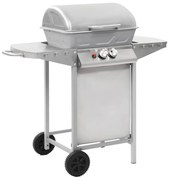 vidaXL Grelhador a gás com 2 zonas de cozinhar aço inoxidável prateado