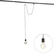 Candeeiro Pendente com Suspensão em Trilho Preto - Cavalux Moderno