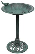vidaXL Banheira para pássaros com pássaro decorativo