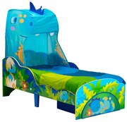 Worlds Apart Cama infant. c/ gaveta dinossauro 142x77x138cm azul/verde