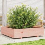 vidaXL Vaso/floreira de jardim 100x100x26,5 cm madeira douglas maciça