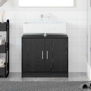 vidaXL Armário de Pia Carvalho Preto 63x29x55 cm Madeira Engenheirada