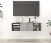 vidaXL Estante de parede derivados de madeira cinzento cimento