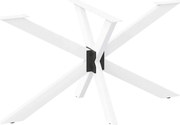 vidaXL Pé de mesa de jantar em formato de aranha, branco, 120x68x(72-73) cm, aço