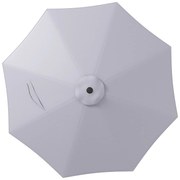 Outsunny Toldo Substituição Guarda-sol 3m Ventilação Superior Resistente Intempéries Exterior Jardim Terraço Piscina Cinza | Aosom Portugal