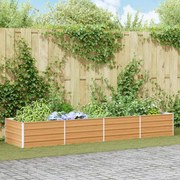 vidaXL Canteiro de jardim elevado Marrom Claro 320 x 80 x 45 cm