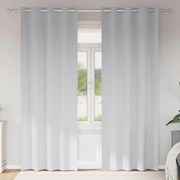vidaXL Cortinas Blackout com Argolas 2 pcs Cinza Claro 225 x 140 cm