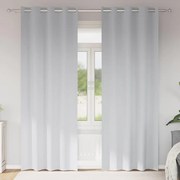 vidaXL Cortinas com cortinas 2 pcs Cinza Claro 225 x 140 cm Poliéster