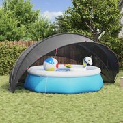 vidaXL Cúpula de Piscina Manual Preto 500 x 500 x 236 cm