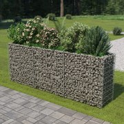 vidaXL Canteiro elevado/cesto gabião 270x50x100 cm aço galvanizado