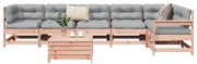 vidaXL 7 pcs conjunto sofás jardim madeira abeto-de-douglas