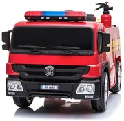 Camião de bombeiros Carro elétrico para crianças 12v, módulo de música, assento de couro, pneus de borracha EVA