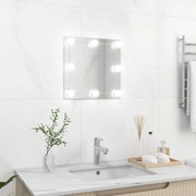 vidaXL Espelho de parede com luzes LED vidro quadrado