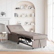 vidaXL Sofá-cama retrátil Cinzento-acastanhado 194 x 50 x 82 cm