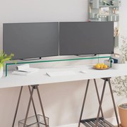 vidaXL Suporte de TV/monitores em vidro transparente 110x30x13 cm