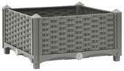 vidaXL Canteiro elevado 40x40x23 cm polipropileno