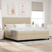vidaXL Cama Box Manual Cinza Claro e Branco 203 x 200 x 128 cm