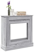 vidaXL Cornija de lareira 90x30x90 cm derivados madeira cinza sonoma