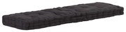 vidaXL Almofadão p/ móveis de paletes algodão 120x40x7 cm preto