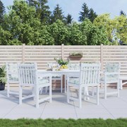 vidaXL Almofada de Cadeira Baixa 6 pcs Branco 100 x 50 x 7 cm oxford