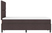 vidaXL Cama Box com Colchão Cinza Escuro 120x200 cm Tecido