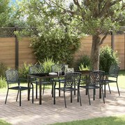 vidaXL Conjunto de Jantar de Jardim com 7 peças em aço antracita.