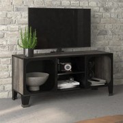 vidaXL Móvel de TV 105x36x47 cm metal e MDF cinzento
