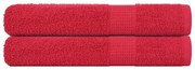 Toalhas de sauna 2 pcs 80x200 cm 360 gsm 100% algodão vermelho
