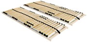 vidaXL Estrados de ripas 2 pcs com 28 ripas 7 zonas 80x200 cm