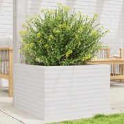 vidaXL Vaso/floreira de jardim 70x70x45,5 cm pinho maciço branco