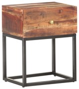 vidaXL Mesa de cabeceira 40x30x50 cm madeira de acácia áspera