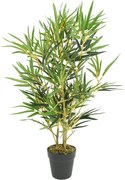 vidaXL Árvore de bambu artificial 368 folhas 80 cm verde
