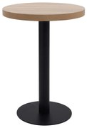 vidaXL Mesa bistrô 60 cm MDF castanho-claro