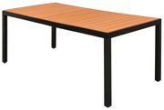 vidaXL Mesa de jardim em alumínio e WPC 185x90x74 cm castanho