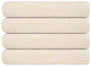 vidaXL Toalhas FROGN 4 pcs 100x200 cm 360 g/m² creme