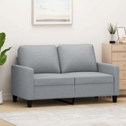 vidaXL Sofá de 2 lugares em tecido 120 cm cinzento-claro