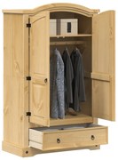 vidaXL Guarda-roupa "Corona" 101x52x170 cm Madeira maciça de pinho