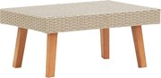 vidaXL Mesa de centro para jardim vime PE bege