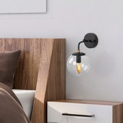 Candeeiro de Parede Horn – Preto e Dourado – 10 x 10 x 91 cm