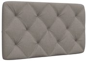 vidaXL Almofadão de cabeceira 80 cm tecido cinzento-acastanhado