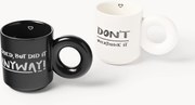 Canecas empilháveis em porcelana com motivo decorativo Tutti, conjunto de 2